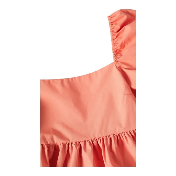 Mango [10]  Puffed Sleeves Cotton Dress - Picture 7 of 7